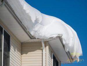 snow on the roof image