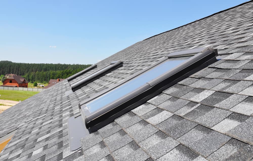 Asphalts Shingles And Skylights Roof With Asphalts Shingles And Skylights